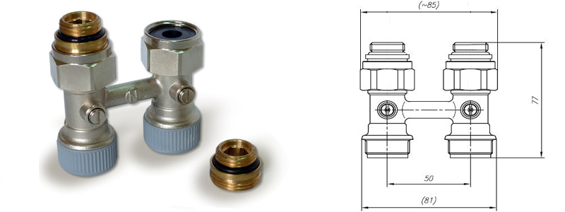 Zestaw podłączeniowy grzejnika prosty FC.110.015